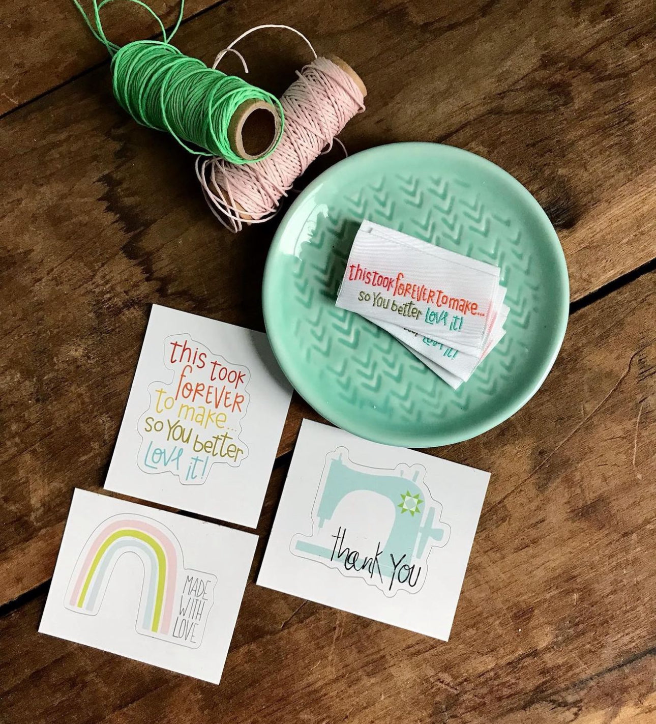 Quilty Greeting Cards and Labels by Katie Cupcake