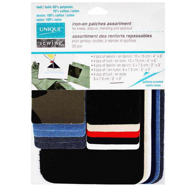 Iron-on Patches - Assorted, 20 pcs