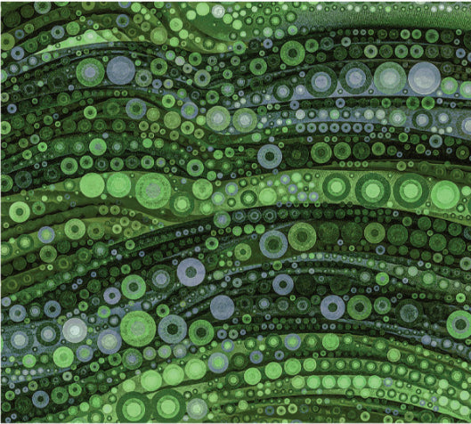 Gigi in the Garden - Abstract Circles, Green