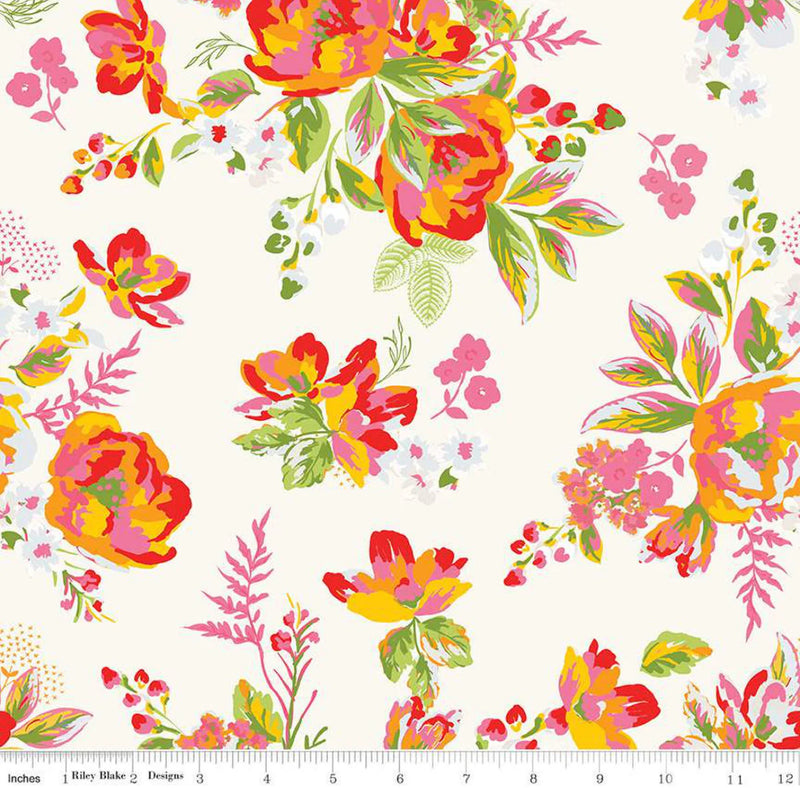 Picnic Florals, Cream 108”