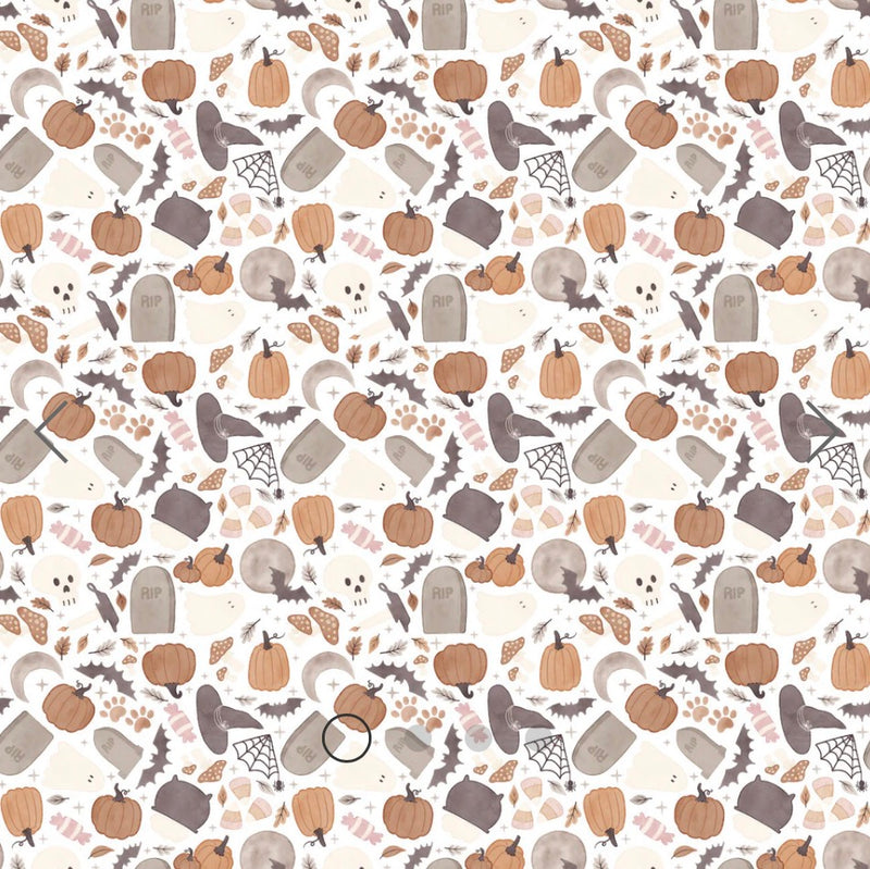 Pumpkins and Paws - Soft Hallow’s Eve, White