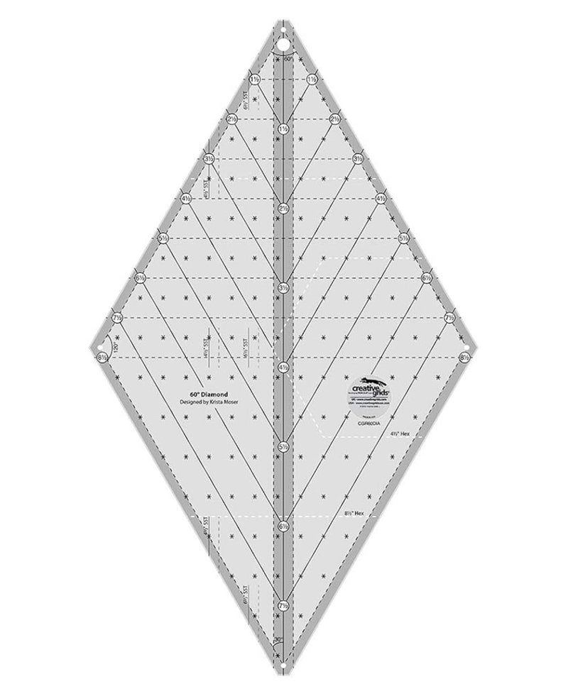 60 Degree Diamond Ruler by Creative Grids