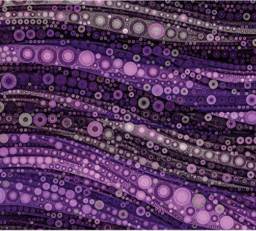 Gigi in the Garden - Abstract Circles, Purple