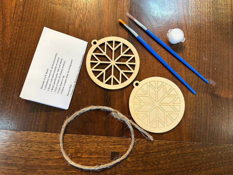 Round Wooden Quilt Block Ornament Painting Kit