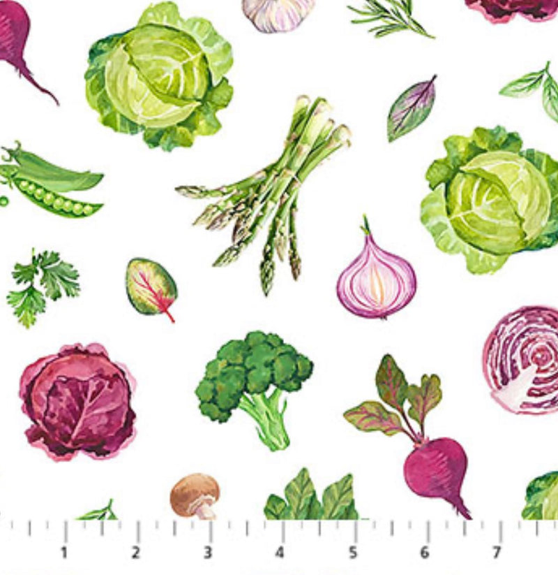 Market Garden - Veggie Toss, White