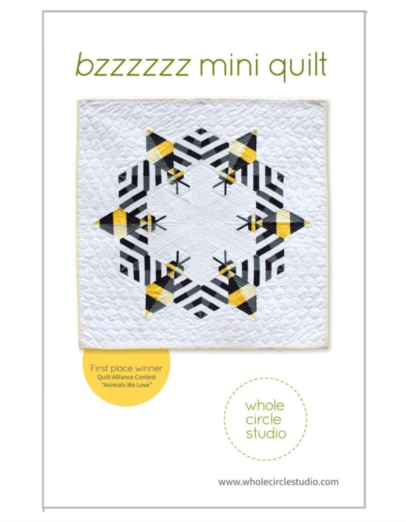 Bzzzzzzzz Mini Quilt Pattern by Whole Circle Studio