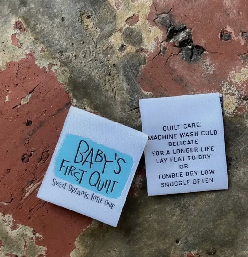 Labels - Baby’s First Quilt, Blue