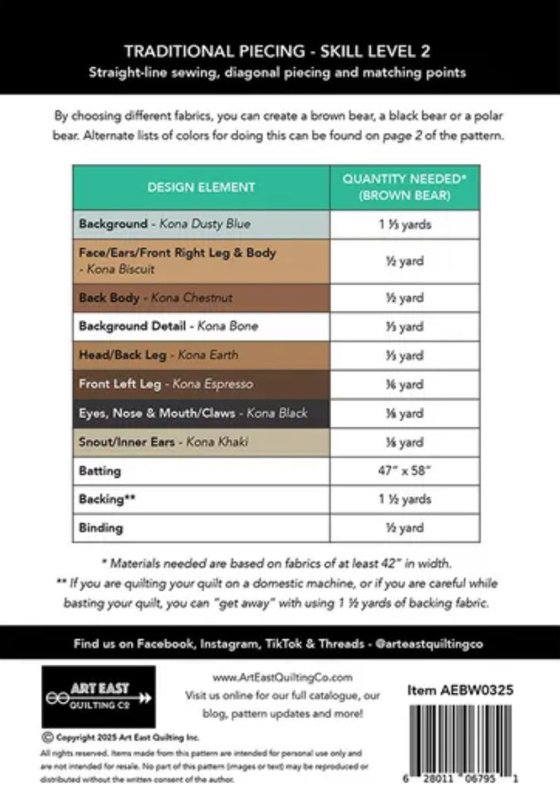 Bear-Wilfred Byatt East Quilting Co.