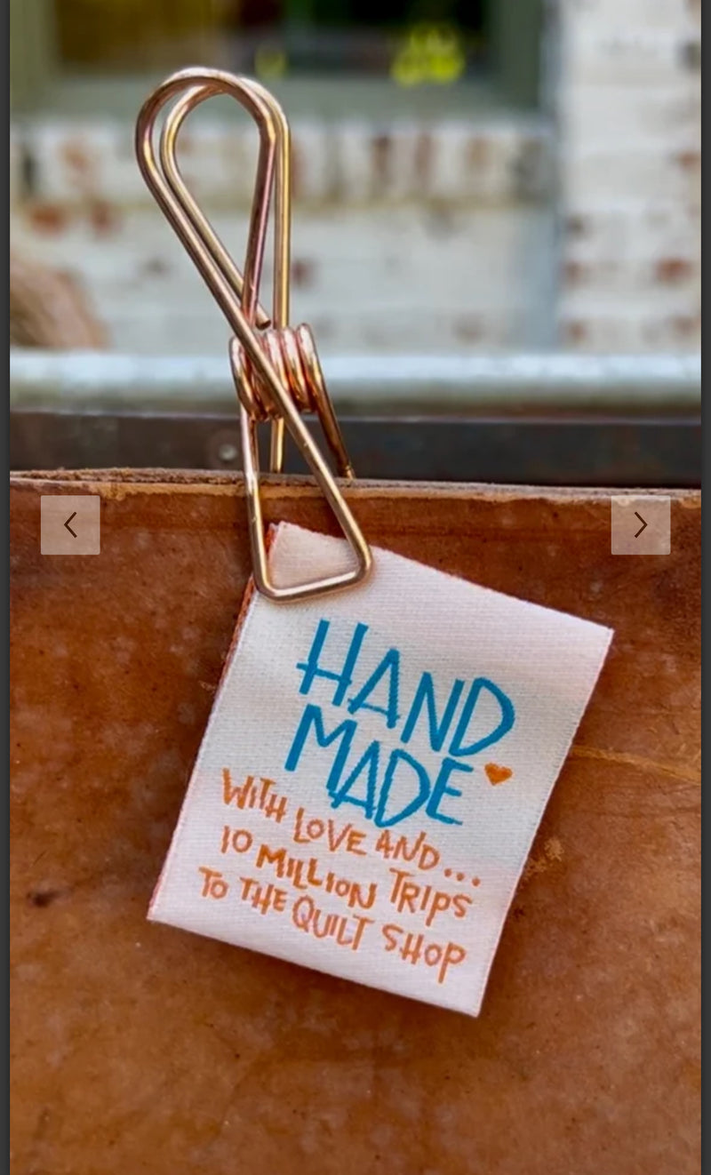 Labels - Handmade With Love and 10 million trips