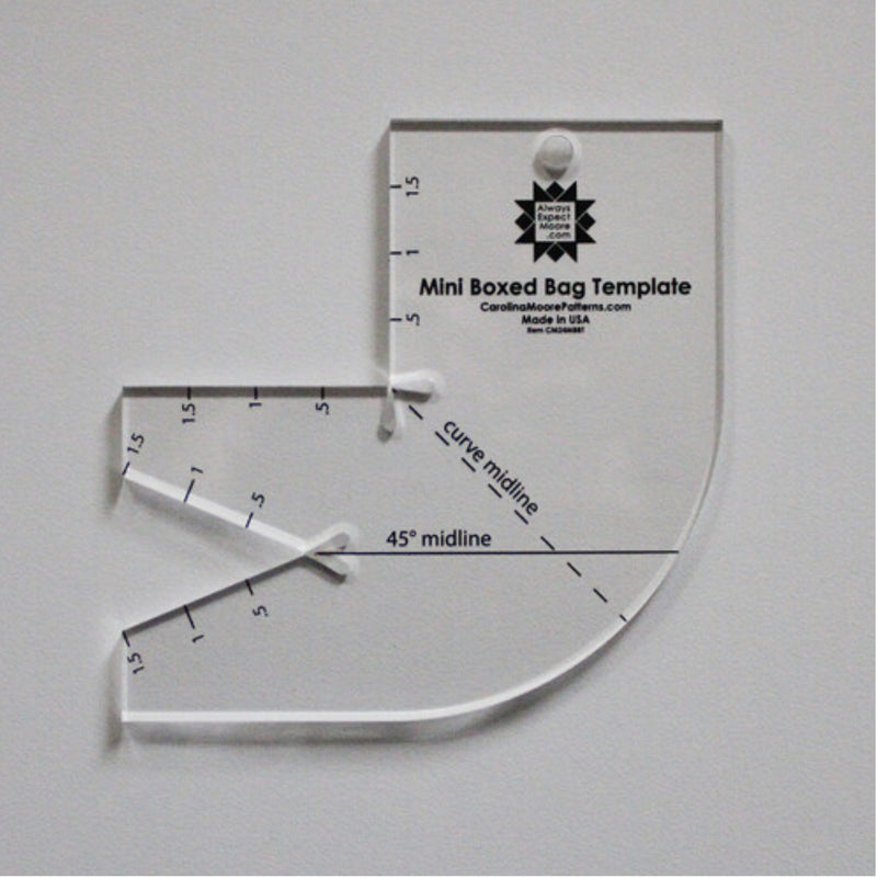 Mini Boxed Bag Template