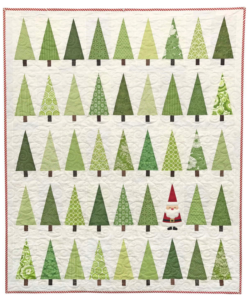 Santa in the Trees Quilt Kit