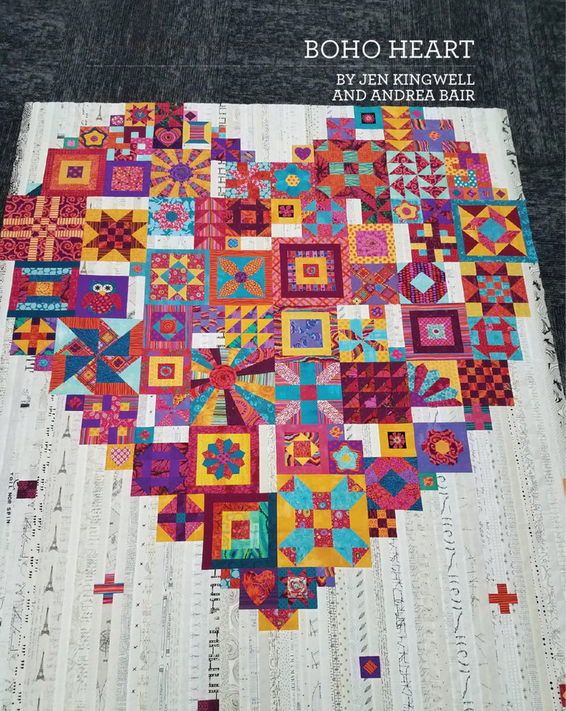 Boho Heart Pattern Booklet by Jen Kingwell
