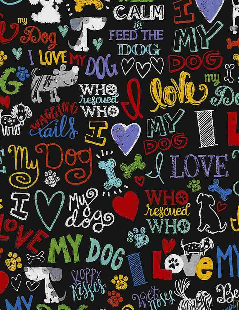 Howl You Doin? - I Love My Dog, Black