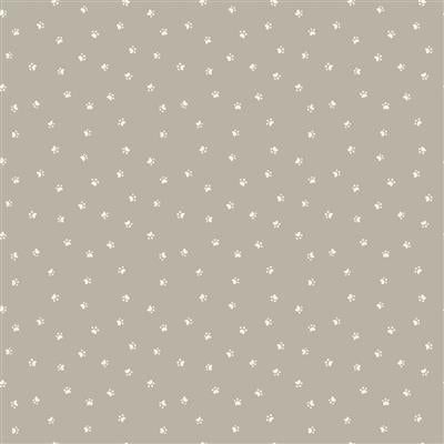 Kitten Fun - Paw Prints, Taupe