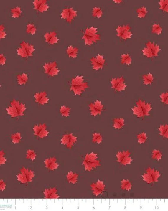 Oh Canada - Maple Leaves, Dark Taupe