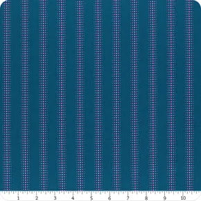 Pop Sugar - Dot Stripe, Navy - 1/2m