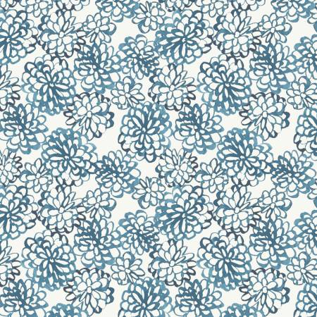 Peace & Wildflowers - Floral Ripples, Blue