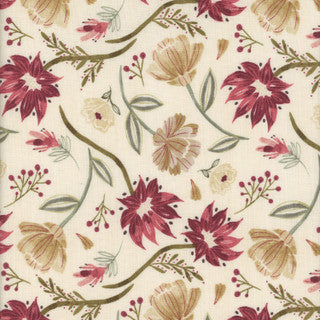 Floralscape - Folk Art Flowers, Cream