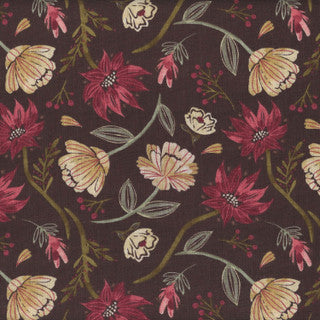 Floralscape - Folk Art Flowers, Brown