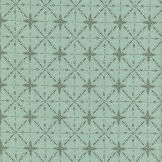 Floralscape - Star Grid, Teal Blue