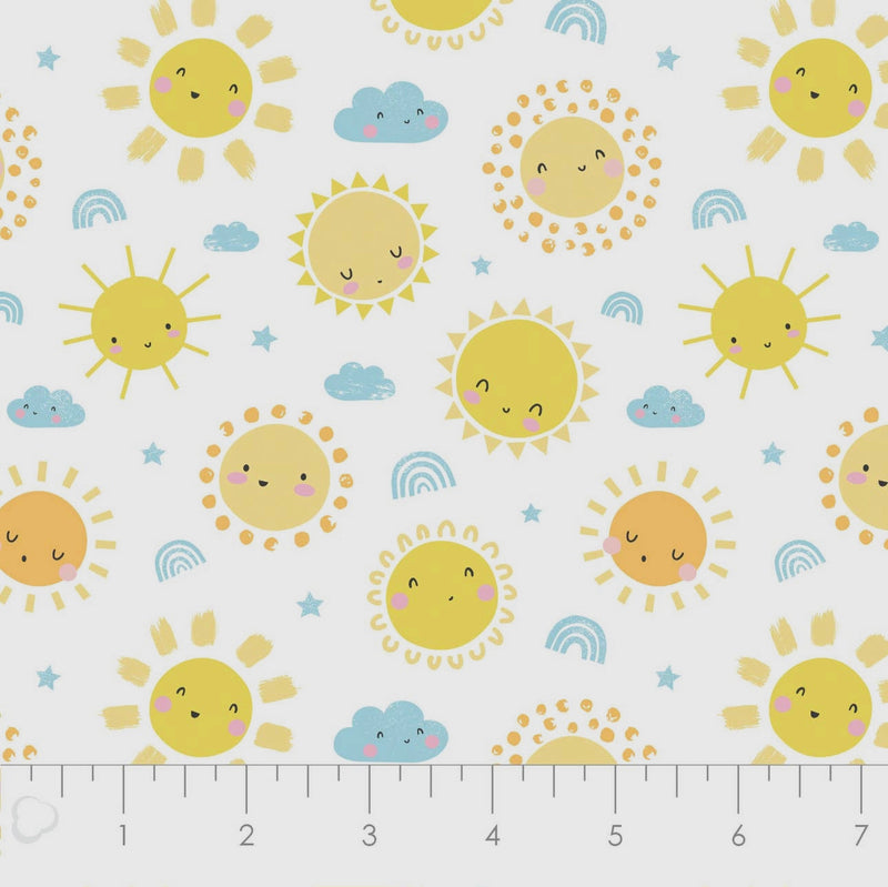 Bright Sunshiny Day - Flannel, White