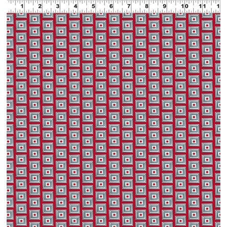 Picholine - Squares - Red