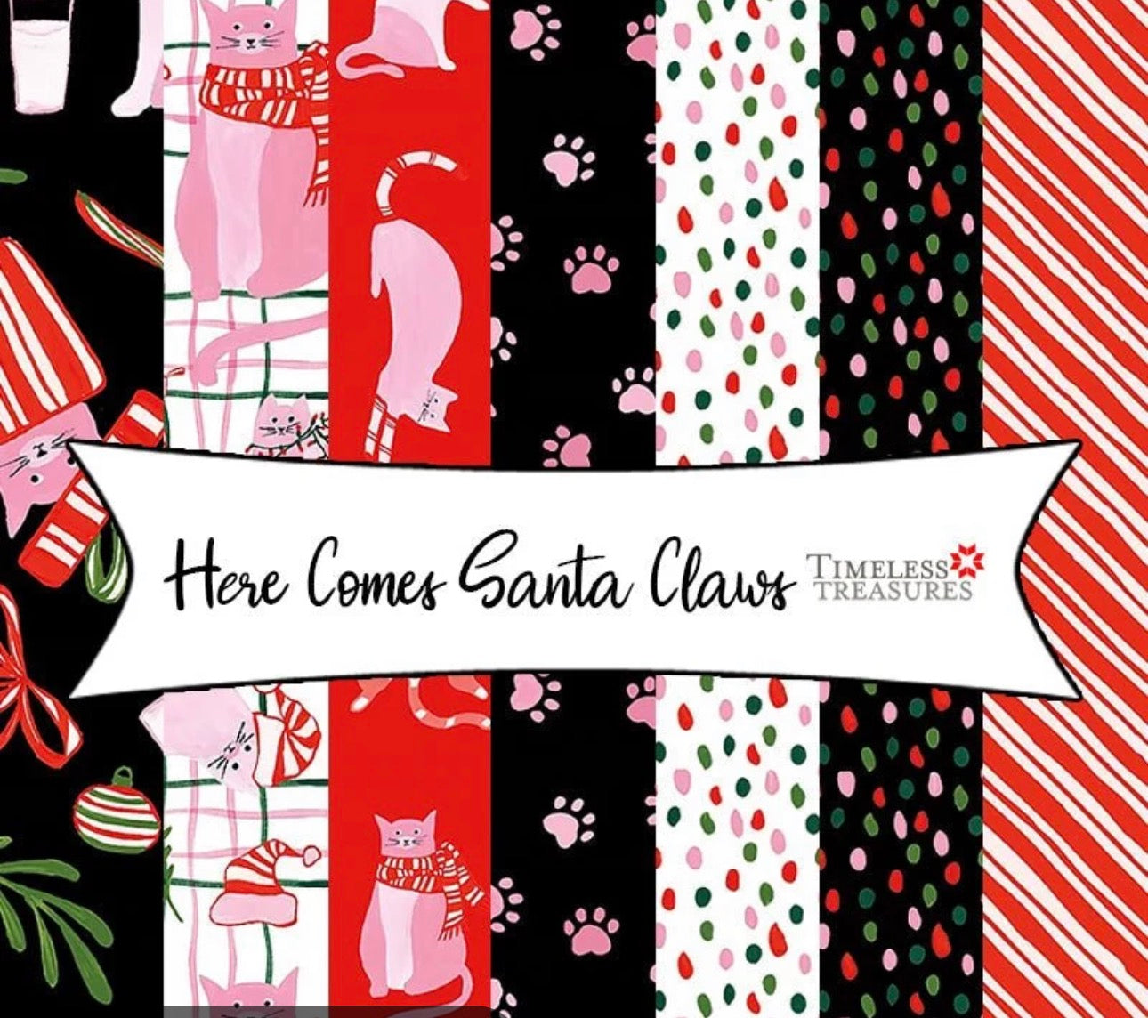 Here Comes Santa Claws by Timeless Treasures