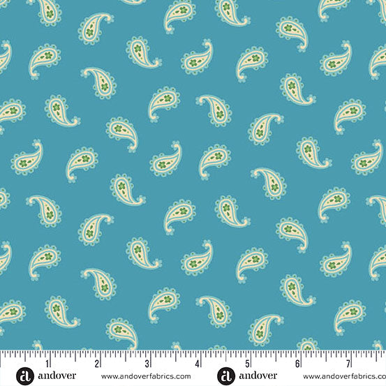 Whimsy - Petite Paisley, Turquoise