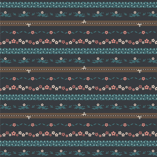 2.5 Edition by Art Gallery fabrics - Ditsy Chain Bound, Midnight