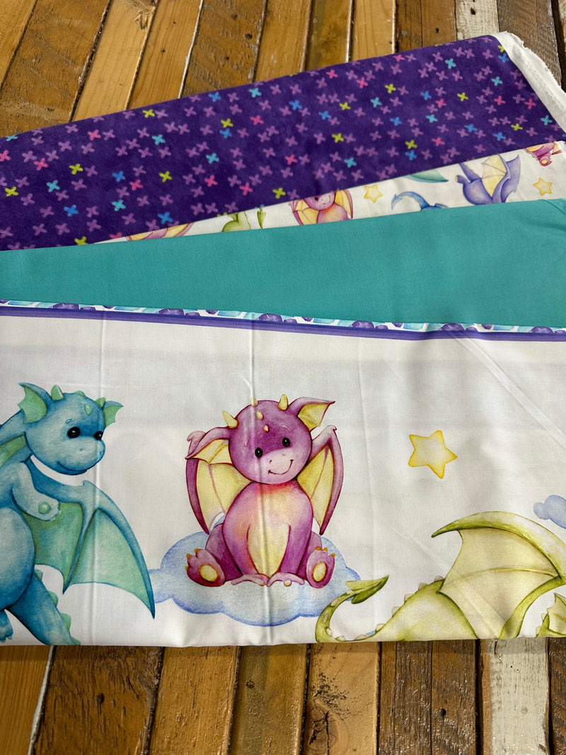 Dragon Friends - 1 plus 1 Baby Quilt