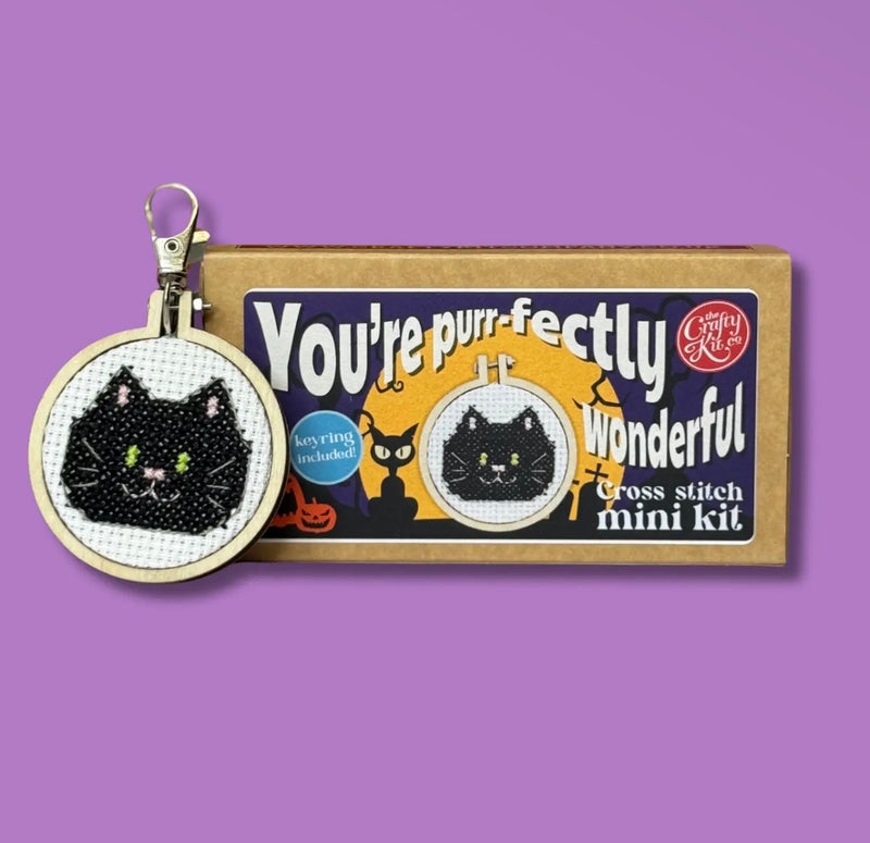 Matchbox Cross Stitch Kit - You’re Purr-fect!