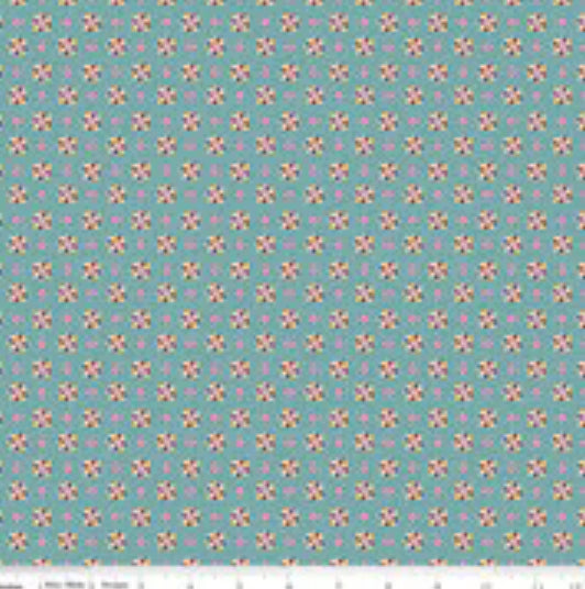 Juju’s Petals - Calico, Teal