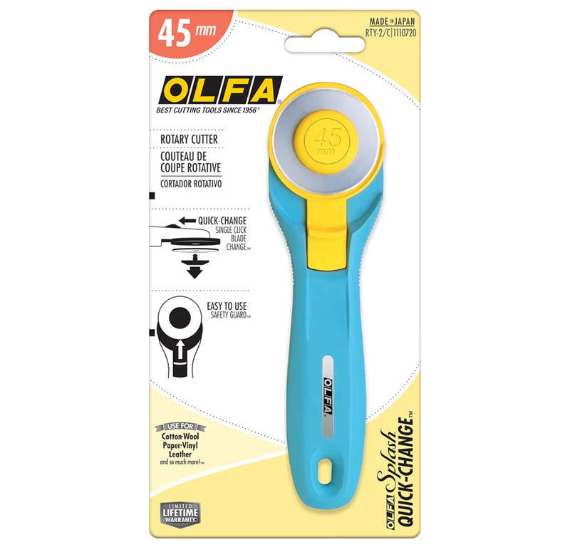 Splash Rotary Cutter 45mm. Aqua
