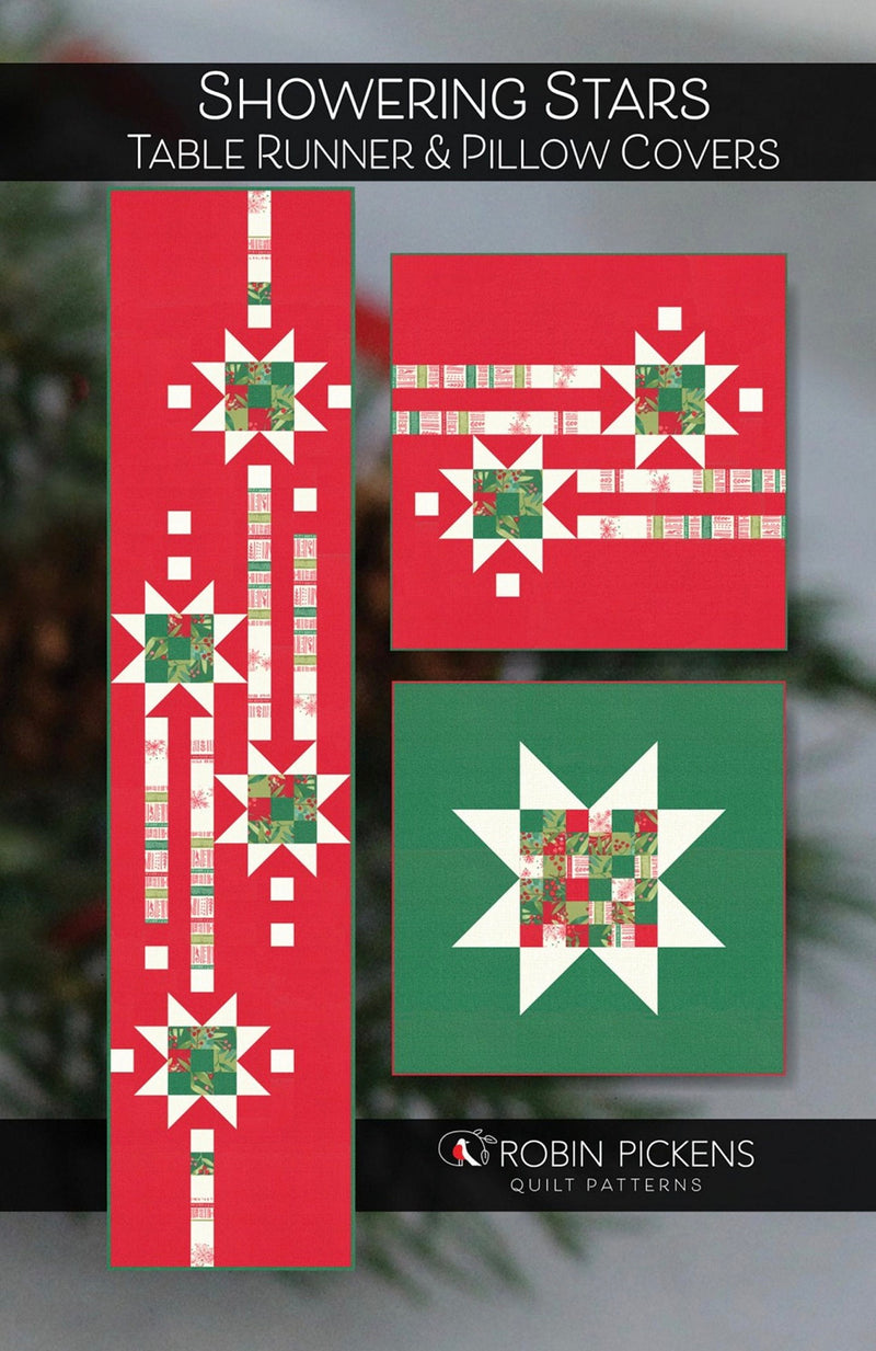 Showering Stars Table Runner and Pillows