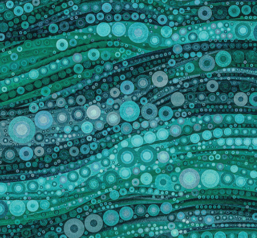 Gigi in the Garden - Abstract Circles, Turquoise