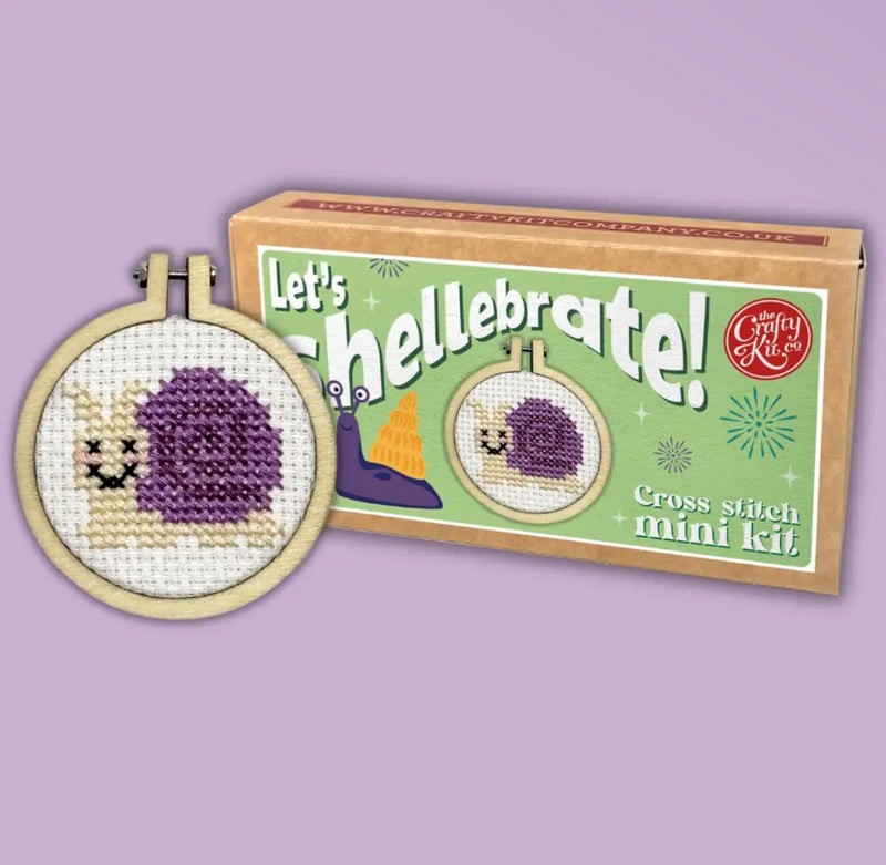 Matchbox Cross Stitch Kit - Let’s Shellebrate!