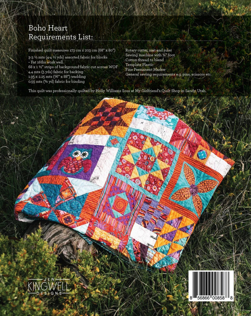 Boho Heart Pattern Booklet by Jen Kingwell