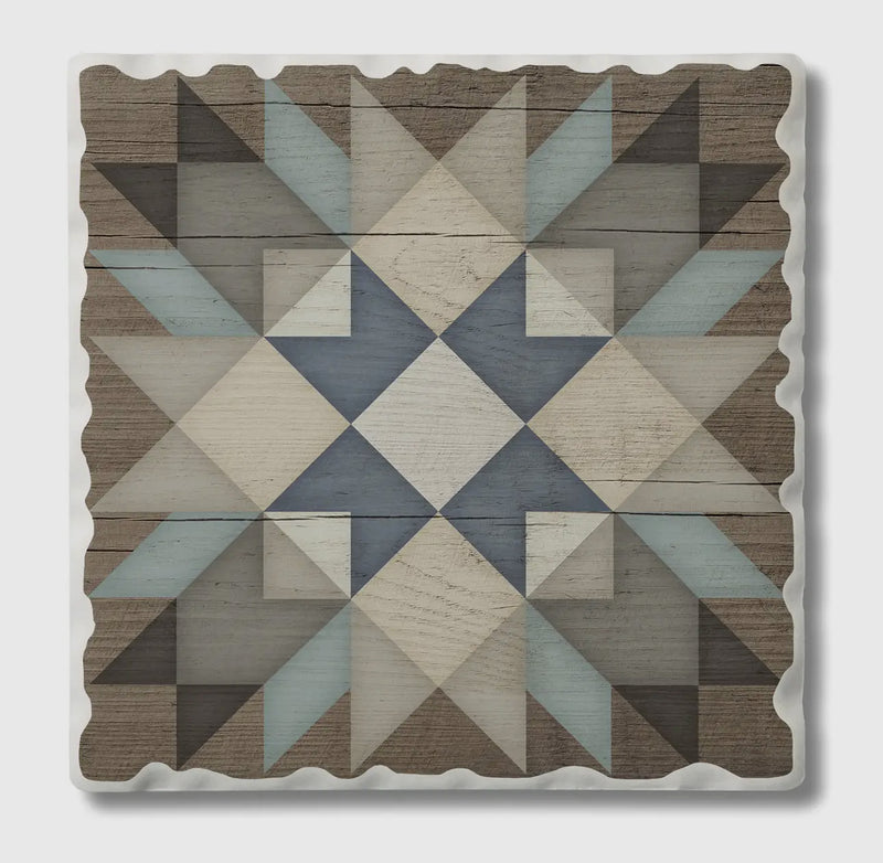 Thirsty Stone Barn Quilt Coaster