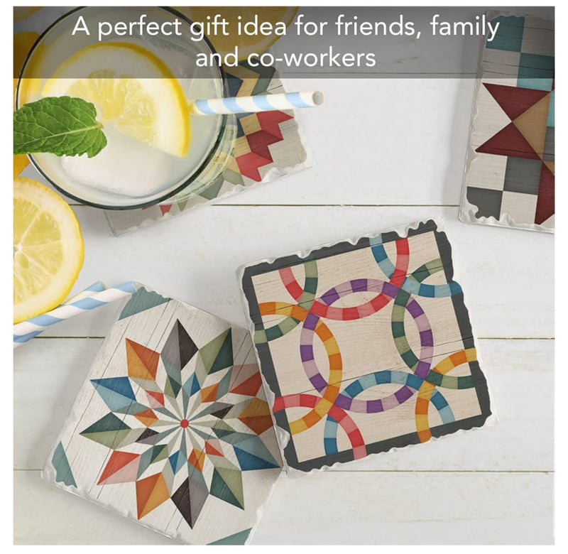 Thirsty Stone Barn Quilt Coaster