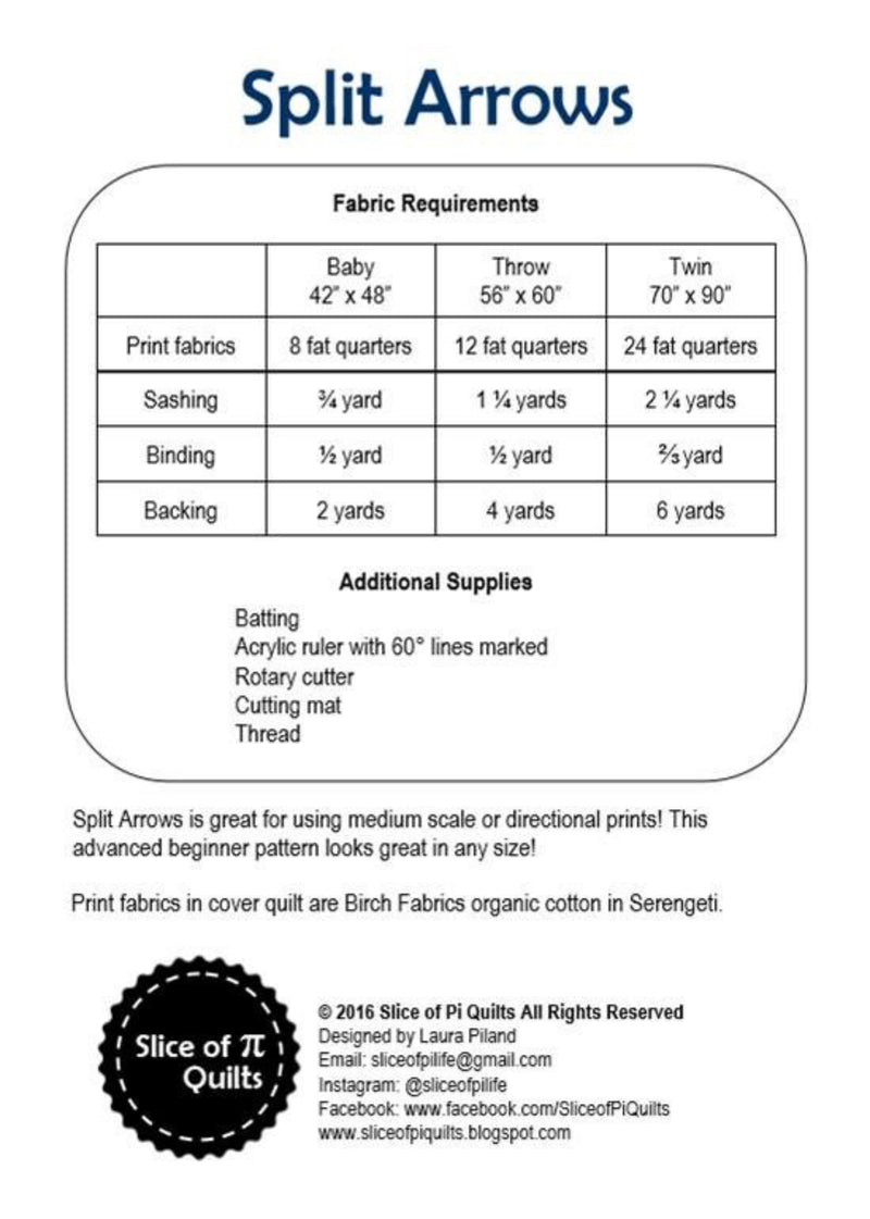 Split Arrows by Slice of Pi Quilts