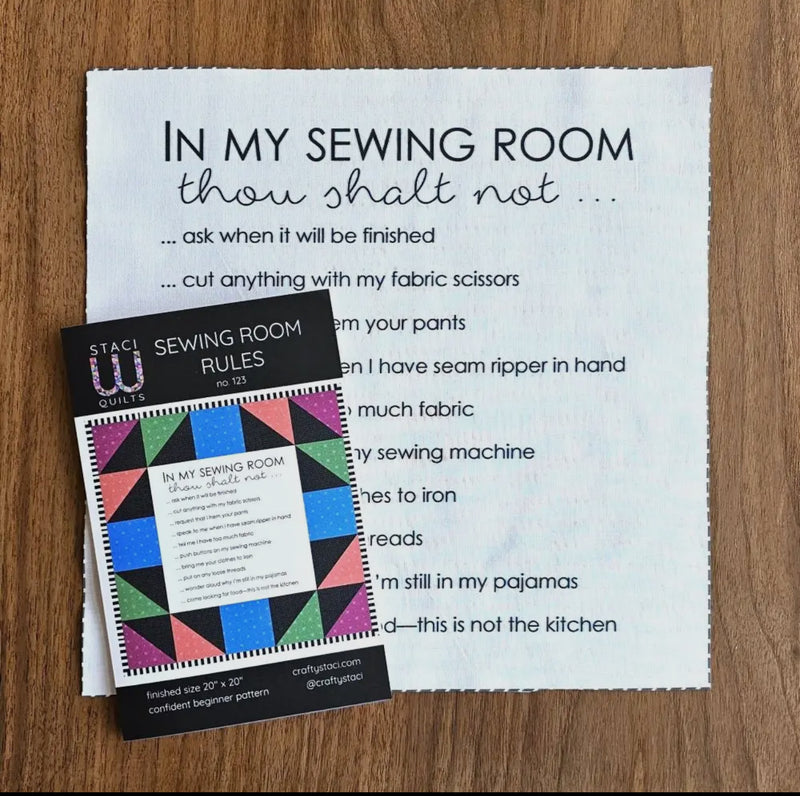Thou Shall Not Quilt Pattetn & Fabric Panel