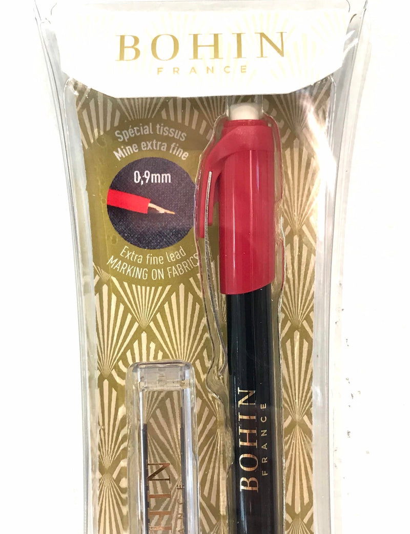 Bohin Extra Fine Mechanical Chalk Pencil & Refills - Black