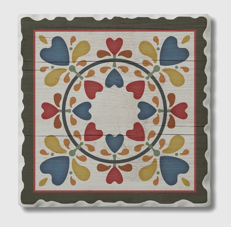 Thirsty Stone Barn Quilt Coaster