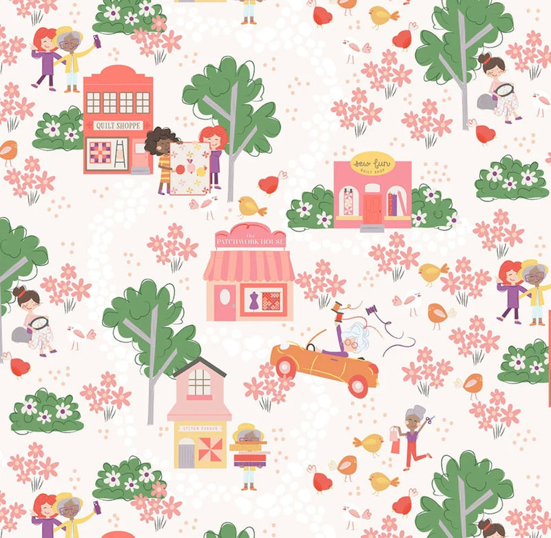 Shop Hop - Toile, Multi