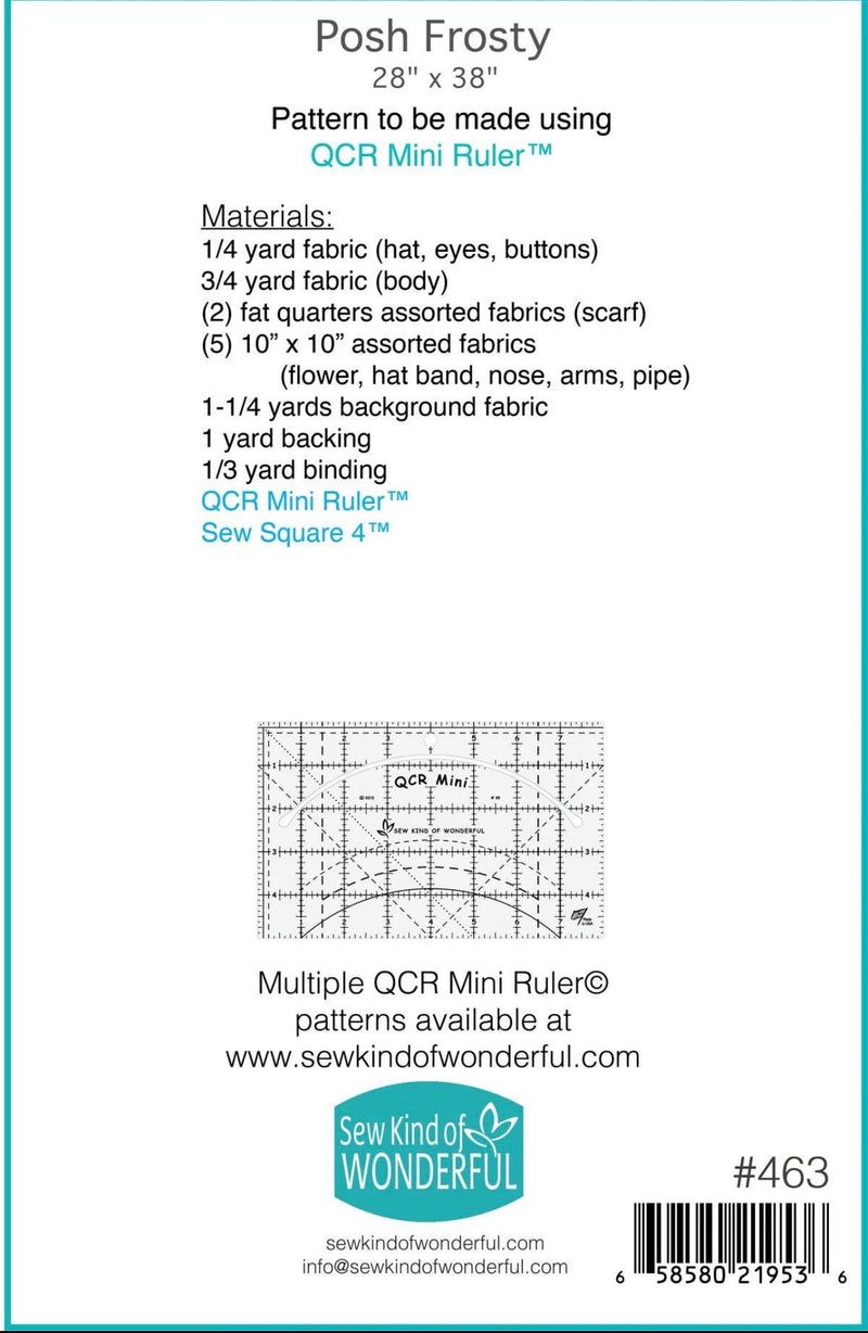 Posh Frosty pattern by Sew Kind of Wonderful