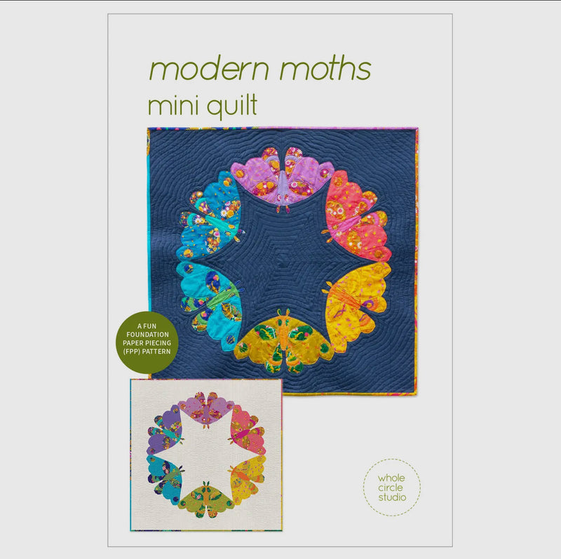 Modern Moths Mini Quilt by Whole Circle Studio