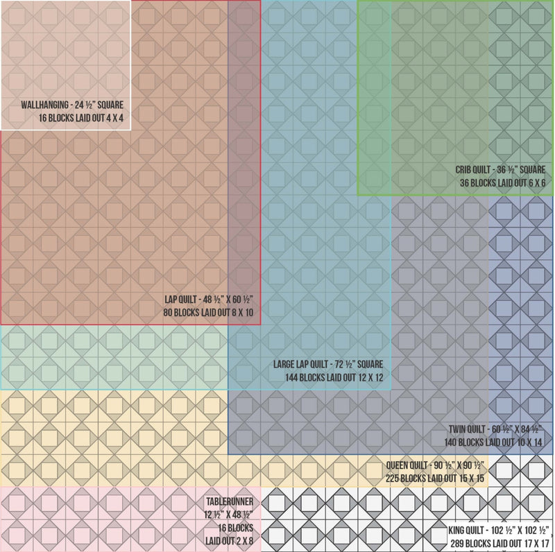 Woven Star Quilt Block Goundation Papers - 6”