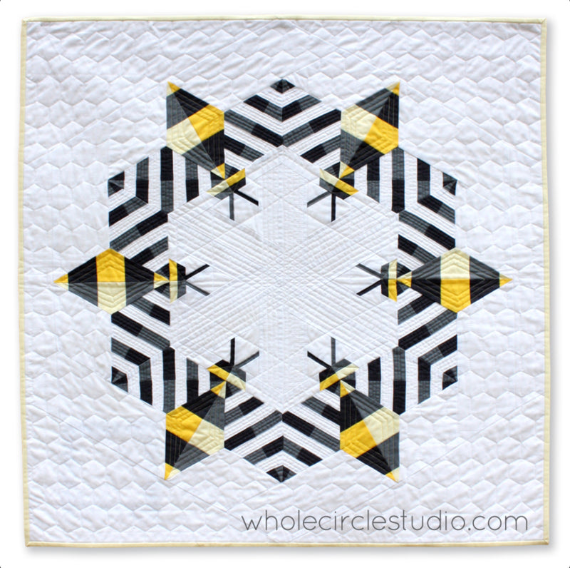 Bzzzzzzzz Mini Quilt Pattern by Whole Circle Studio