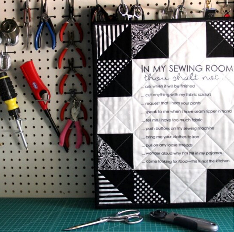 Thou Shall Not Quilt Pattetn & Fabric Panel
