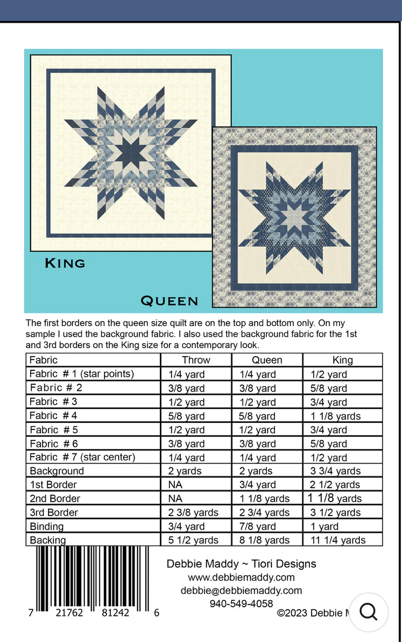 Evening Star Quilt Pattern by Debbie Maddi